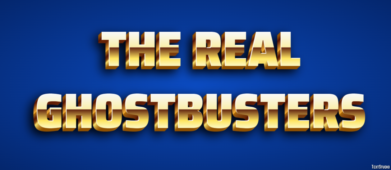The Real Ghostbusters Text Effect
