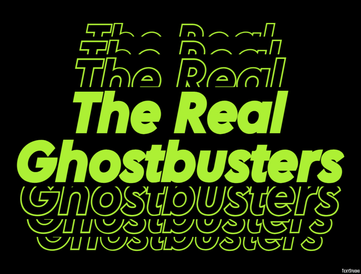The Real Ghostbusters Effet de Texte
