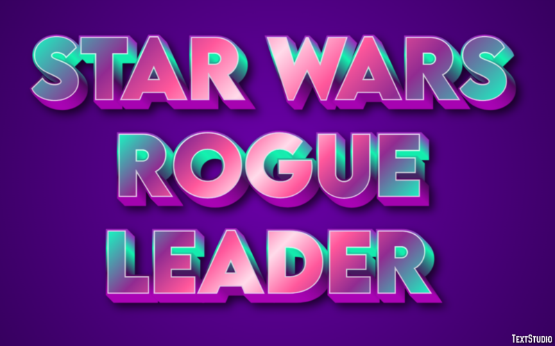 Star Wars Rogue Leader Эффект текста