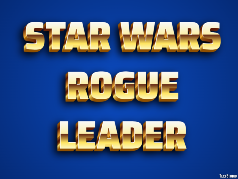 Star Wars Rogue Leader Эффект текста