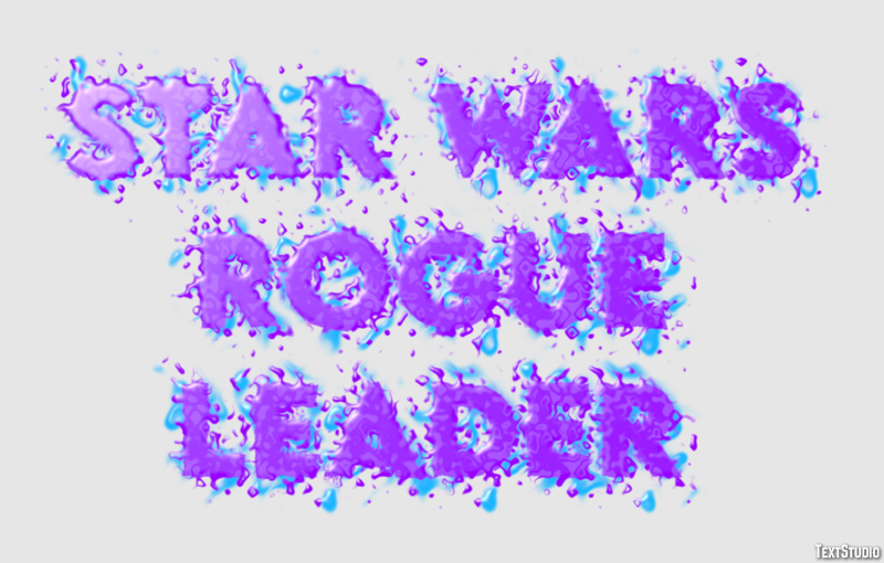 Star Wars Rogue Leader Эффект текста