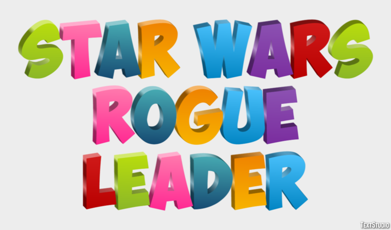 Star Wars Rogue Leader Эффект текста