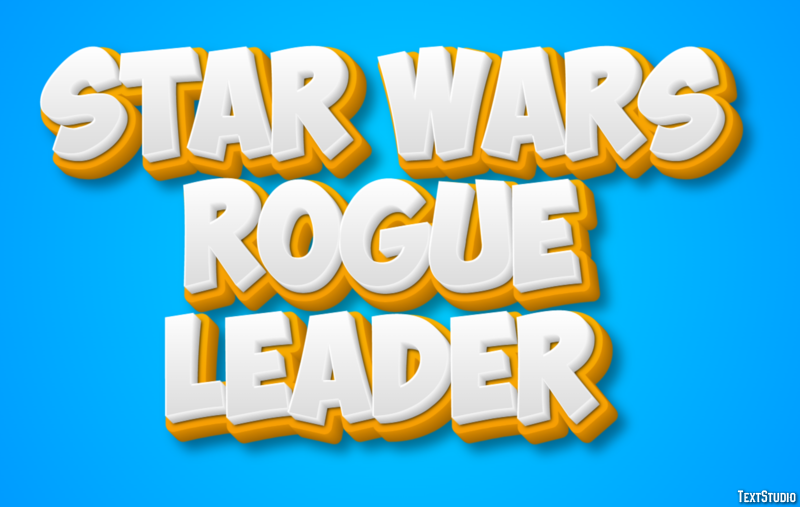 Star Wars Rogue Leader Эффект текста