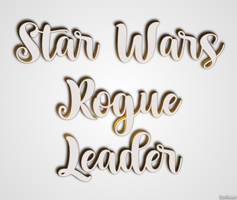 Star Wars Rogue Leader Эффект текста