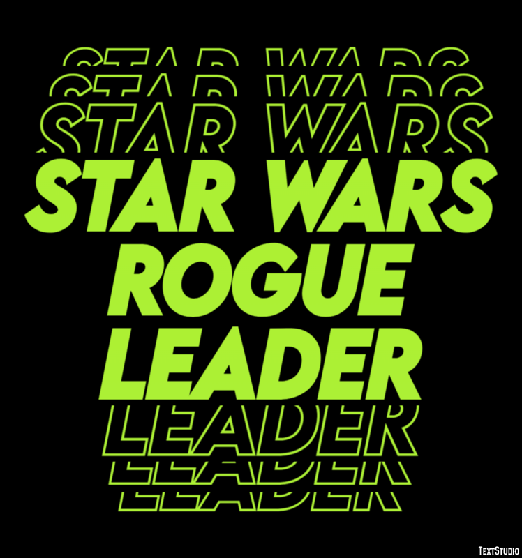 Star Wars Rogue Leader Эффект текста