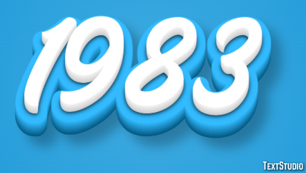 1983 Text Effect
