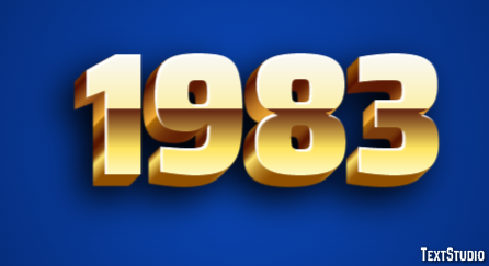 1983 Text Effect