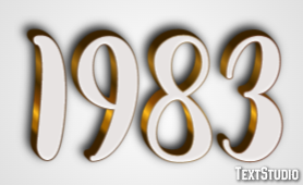 1983 Text Effect