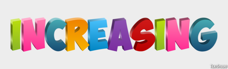 Increasing Tekst Effect