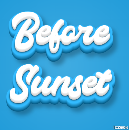 Before Sunset Text Effect