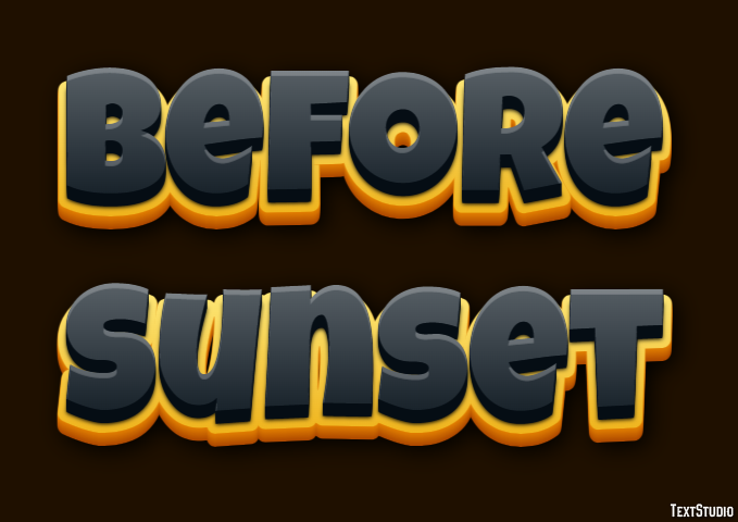 Before Sunset Text Effect