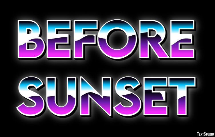 Before Sunset Text Effect