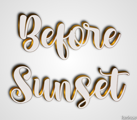 Before Sunset Text Effect