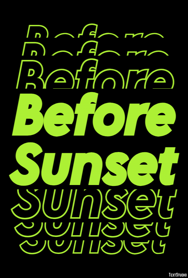 Before Sunset Text Effect