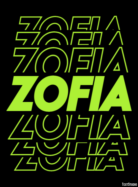 Zofia Efeito de texto
