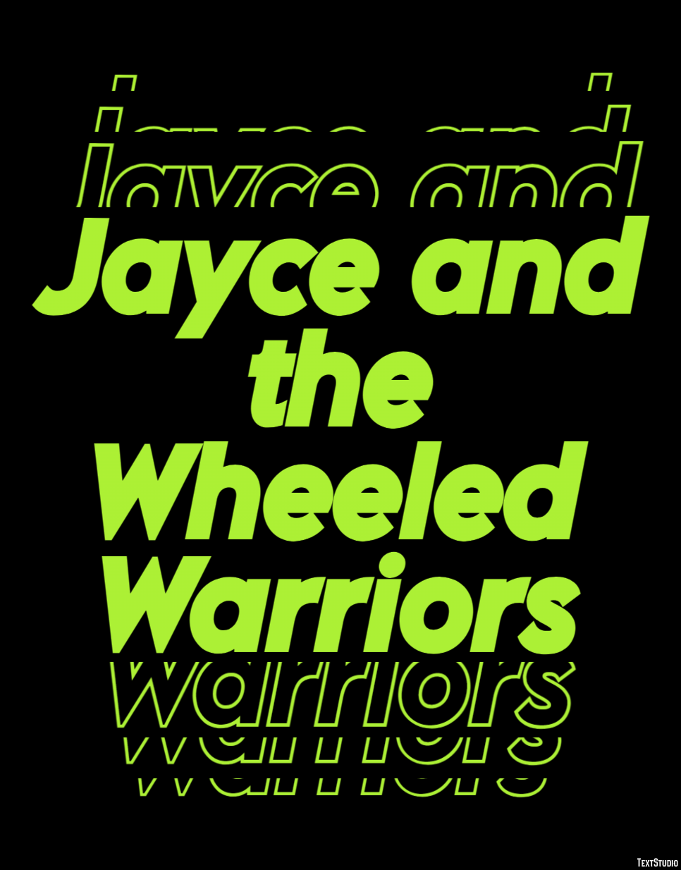 Jayce and the Wheeled Warriors Efekt tekstowy