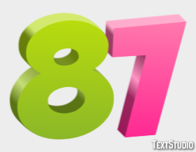 87 Text effect