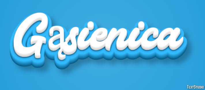 Gąsienica Tekst Effect