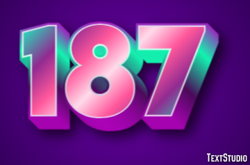187 Text Effect