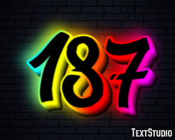 187 Text Effect