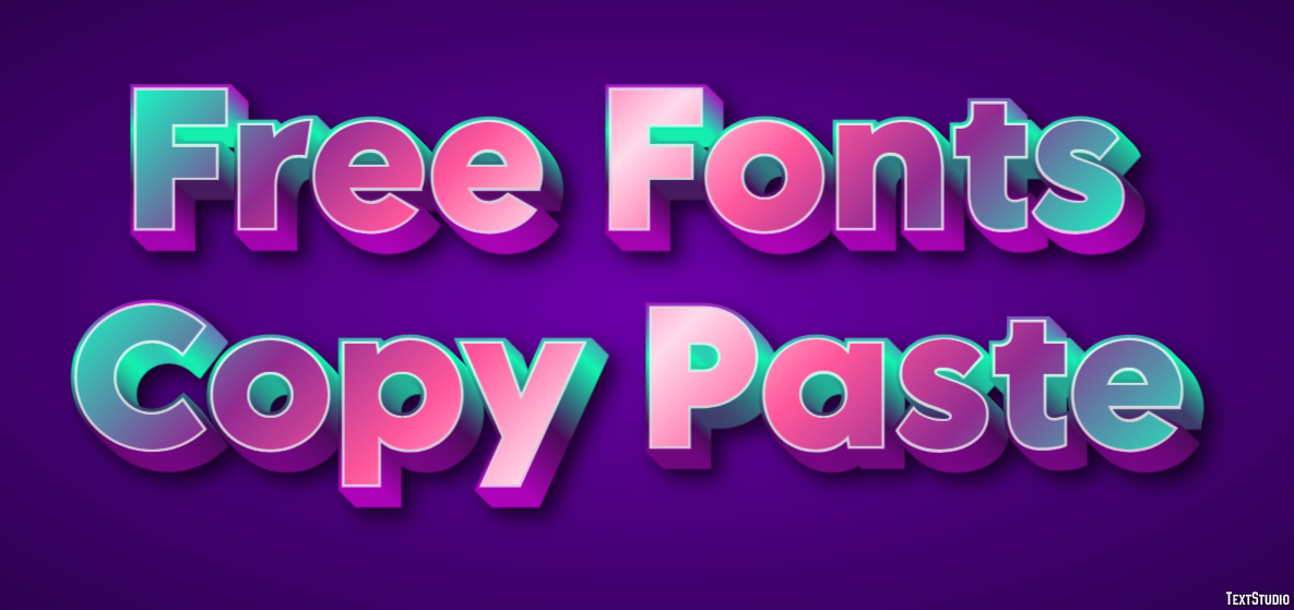 Free Fonts Copy Paste Efekt tekstowy