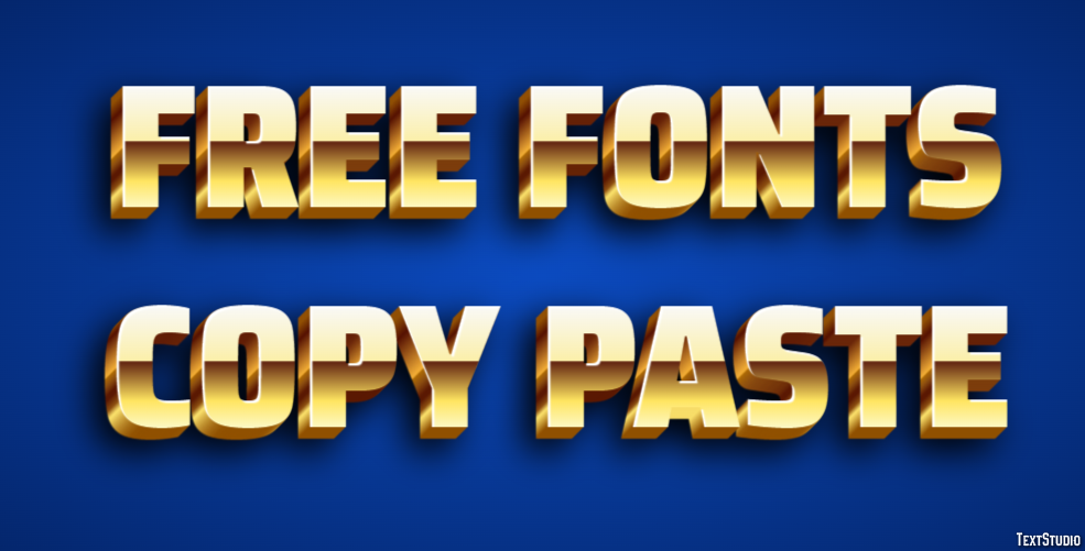 Free Fonts Copy Paste Efecto de Texto