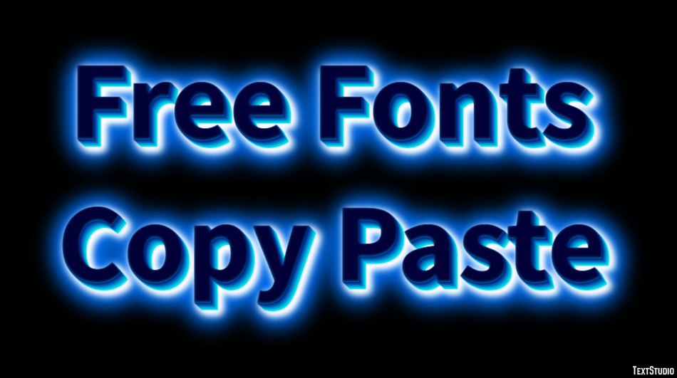 Free Fonts Copy Paste Efecto de Texto