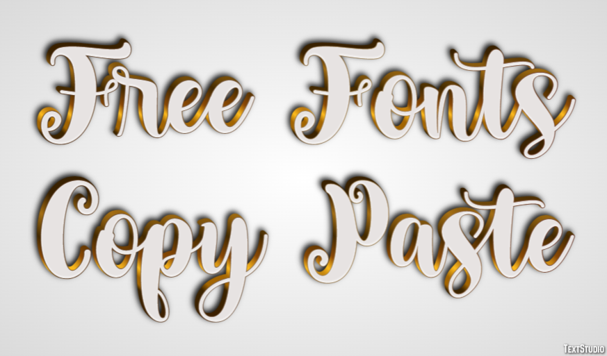 Free Fonts Copy Paste Efecto de Texto