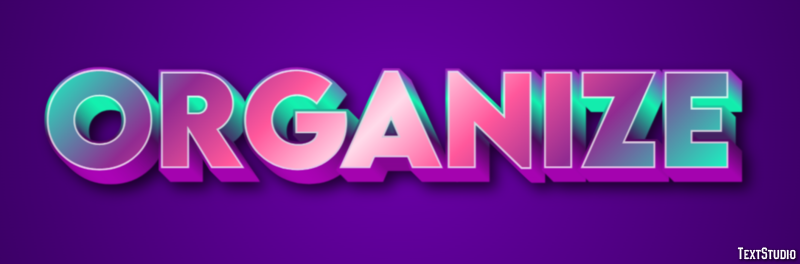 Organize Text Effect