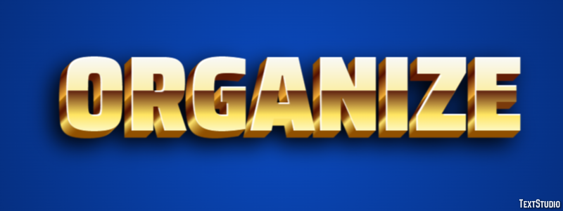Organize Text Effect