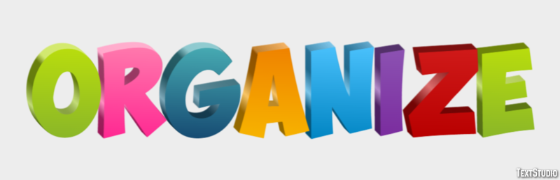 Organize Text Effect