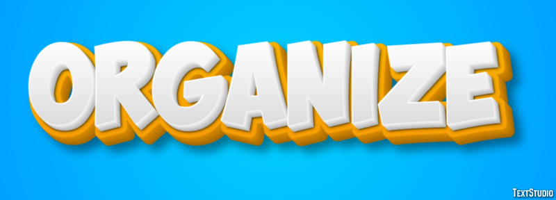 Organize Text Effect