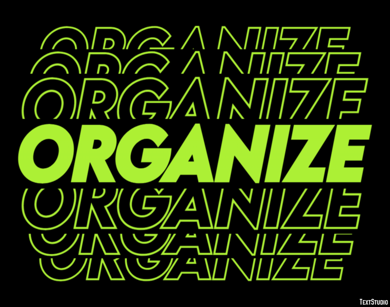 Organize Text Effect