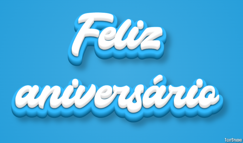 Feliz aniversário Efeito do texto