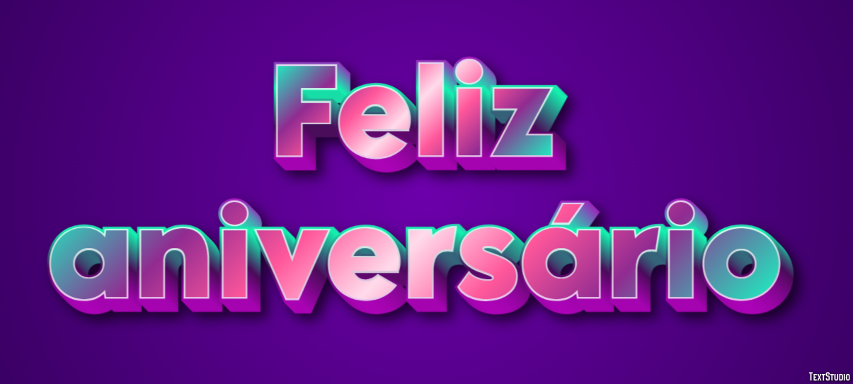 Feliz aniversário Efeito do texto