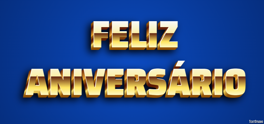 Feliz aniversário Efeito do texto