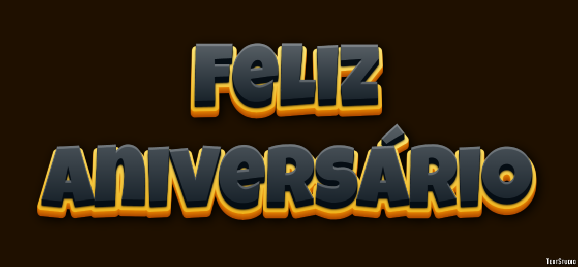 Feliz aniversário Efeito do texto