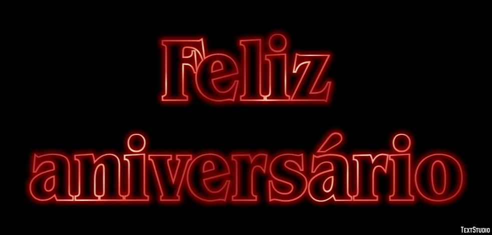 Feliz aniversário Efeito do texto