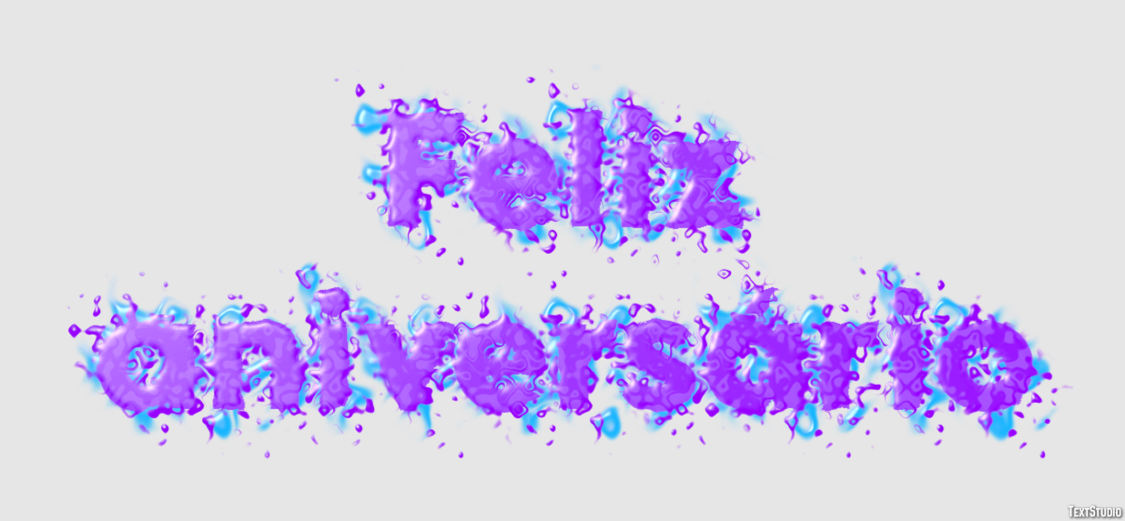 Feliz aniversário Efeito de texto