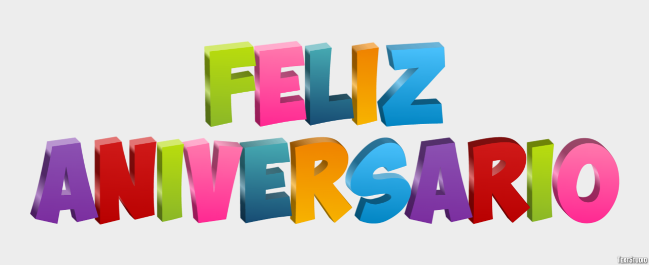 Feliz aniversário Efeito do texto