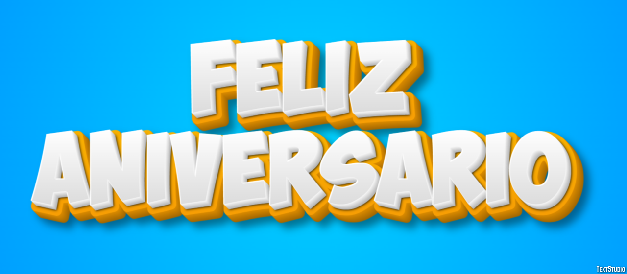 Feliz aniversário Efeito do texto