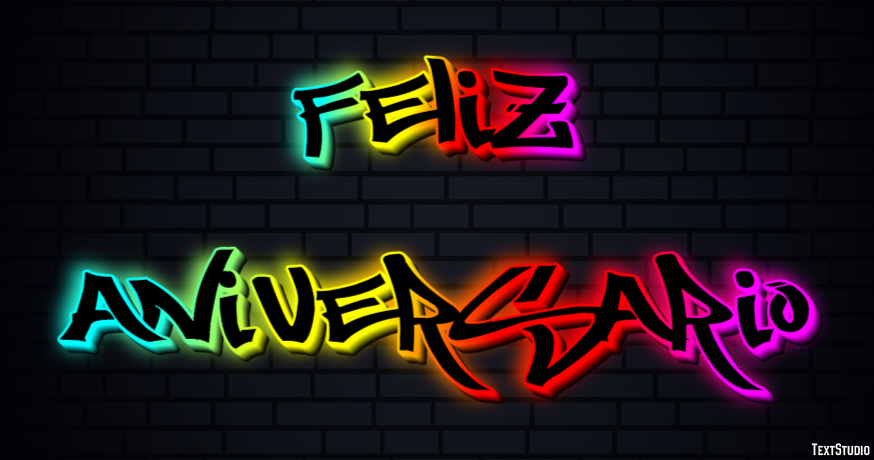 Feliz aniversário Efeito do texto