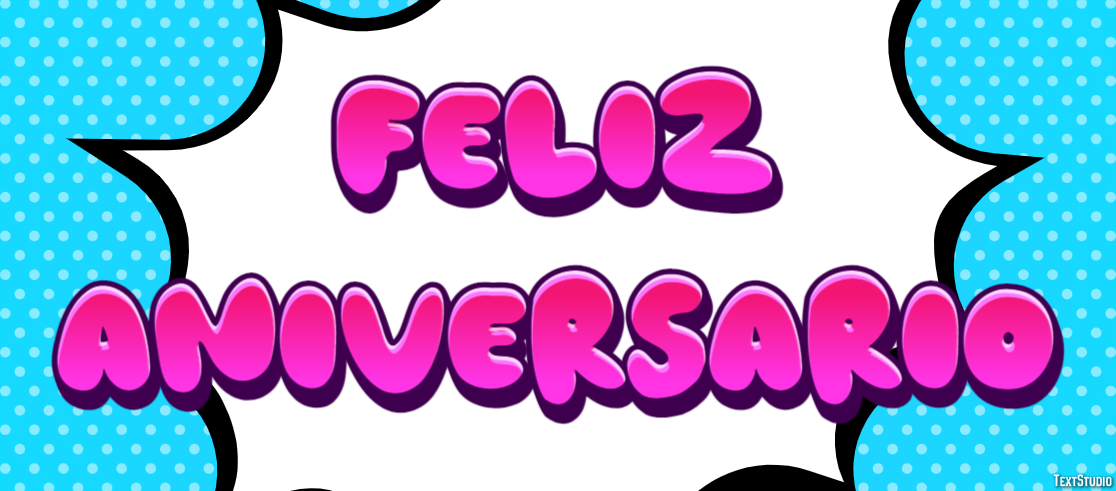 Feliz aniversário Efeito de texto
