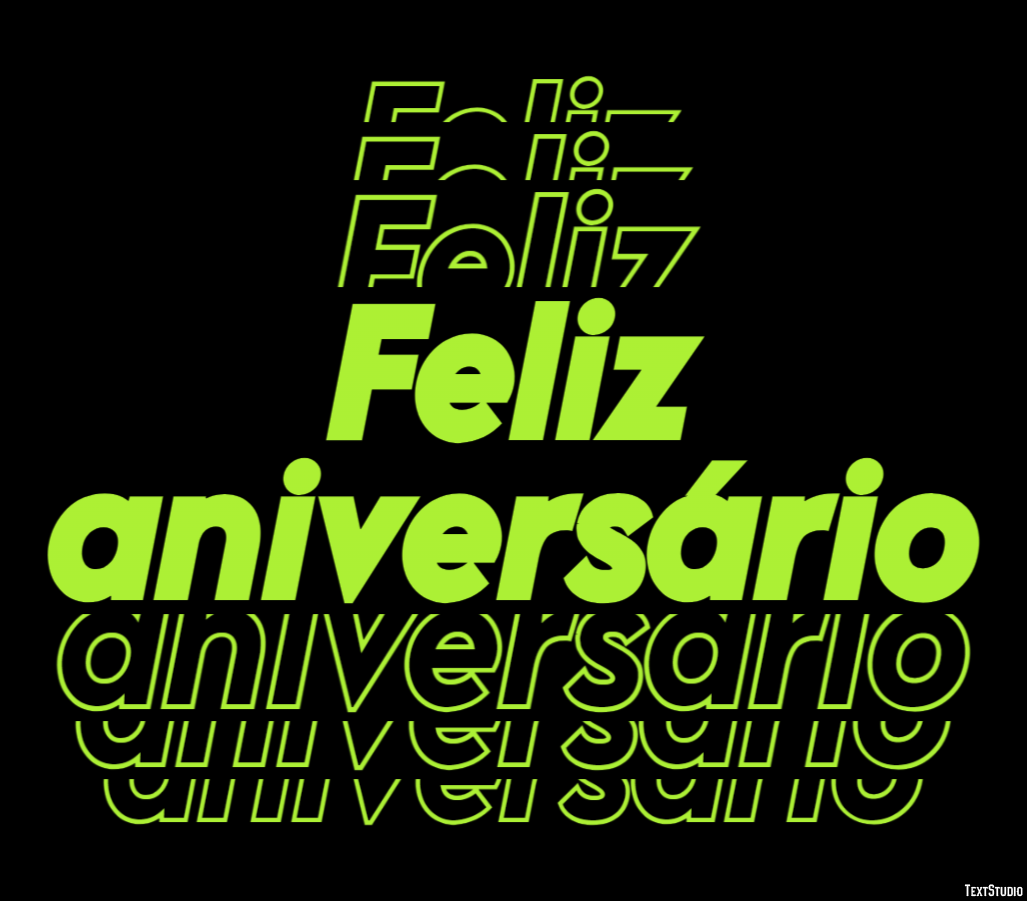 Feliz aniversário Efeito do texto