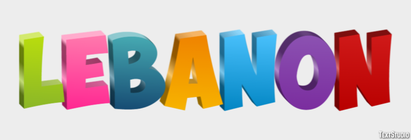 Lebanon Text effect