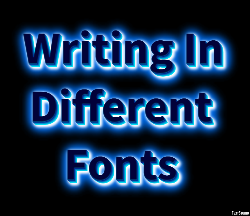 Writing In Different Fonts Effetto testo