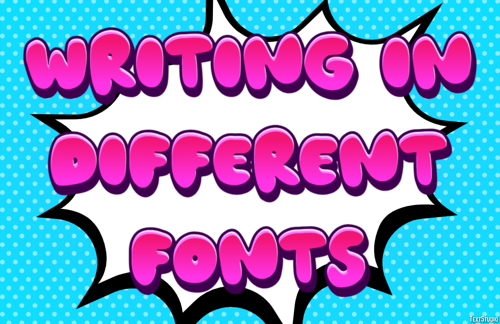 Writing In Different Fonts Effetto testo