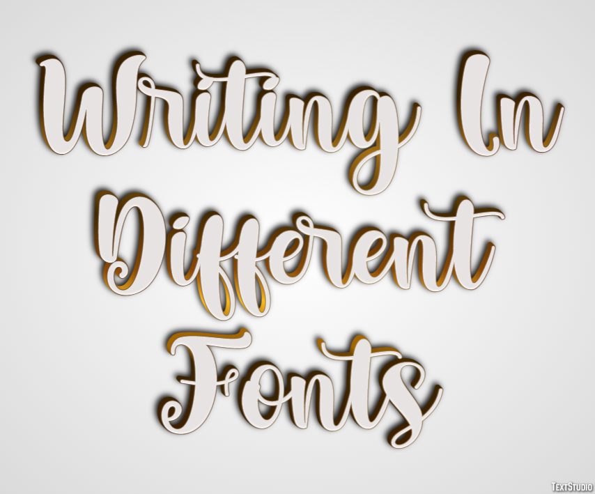 Writing In Different Fonts Effetto testo