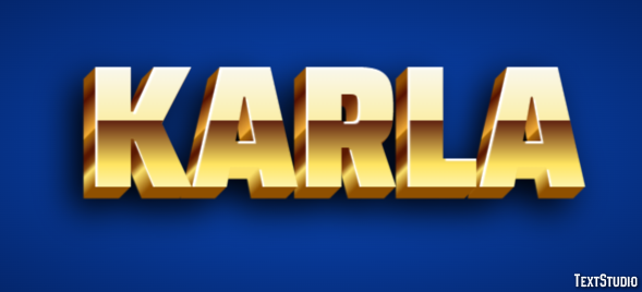 Karla Text effect