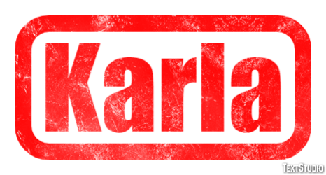 Karla Text effect